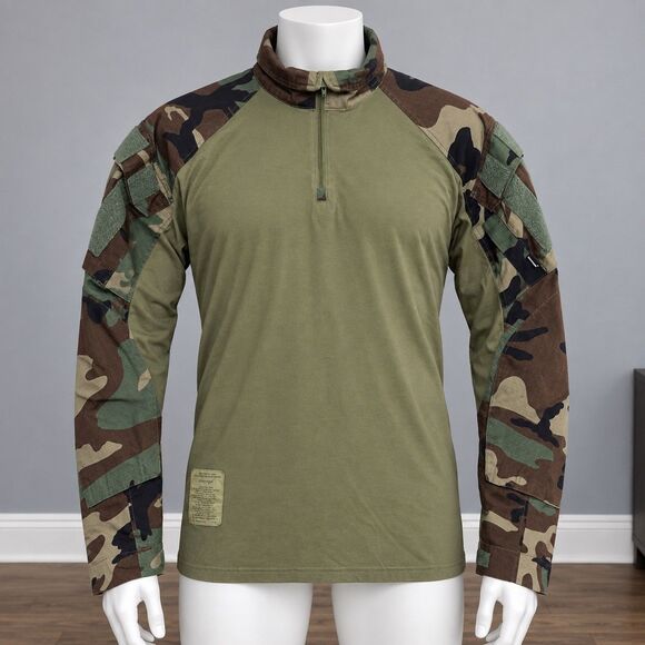 Emersongear Other - EmersonGear Mens XL Woodland Camo Tactical Combat Shirt 1/4 Zip Airsoft Milsim
